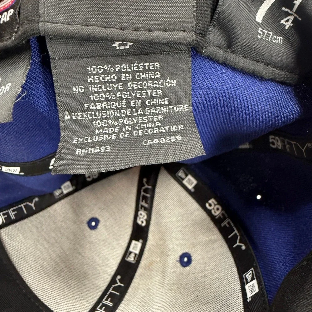 New Era‎ 59FIFTY Fitted Hat Mens 7 1/4 Blue Los Angeles Dodgers MLB On-Field Cap